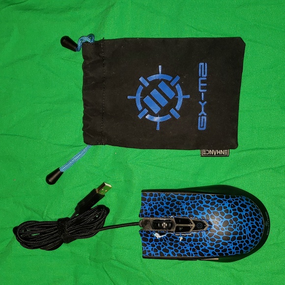 Enhance GX-M2 USB Laser Gaming Mouse Black Blue - Picture 1 of 5